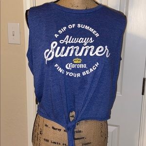 Corona beer crop top